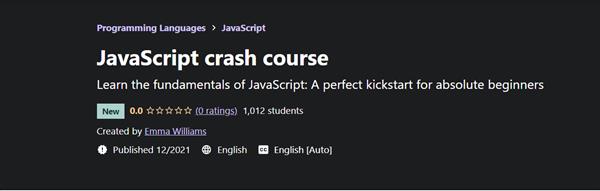 Udemy – JavaScript Crash Course
