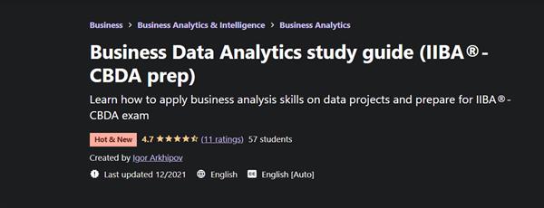 Business Data Analytics Study Guide (IIBA®-CBDA prep) ✮
