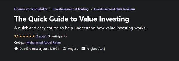 Udemy – The Quick Guide to Value Investing