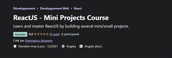 ReactJS - Mini Projects Course ✮