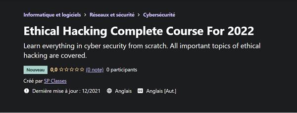 Udemy - Ethical Hacking Complete Course For 2022