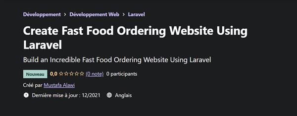Udemy - Create Fast Food Ordering Website Using Laravel