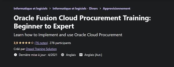 Oracle Fusion Cloud Procurement Training - Beginner to Expert