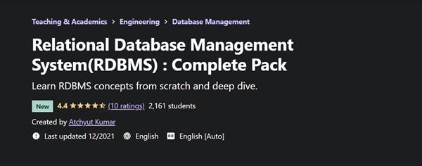 Relational Database Management System(RDBMS)  Complete Pack