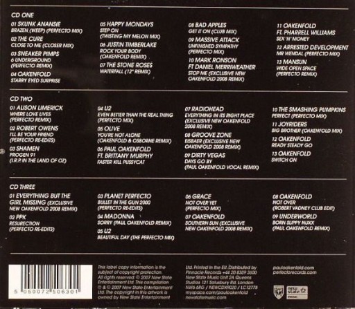 Paul Oakenfold - Greatest Hits & Remixes (3CD) (2007) [CD FLAC]