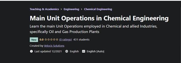 Main Unit Operations in Chemical Engineering ✮