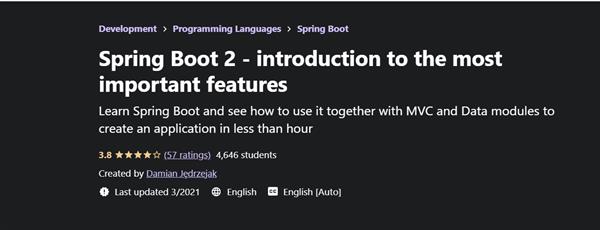 Spring Boot 2 - Introduction To The Most Important Features