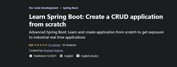 Learn Spring Boot – Create a CRUD application from scratch