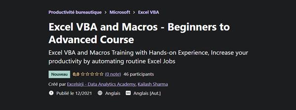 Excel VBA and Macros - Beginners to Advanced Course Video
