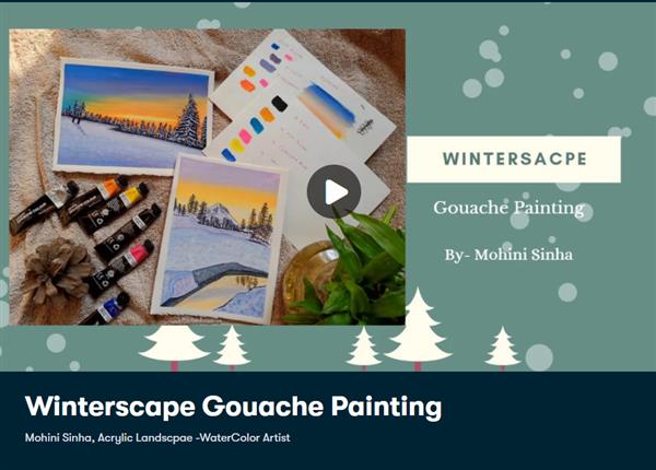 Skillshare - Winterscape Gouache Painting