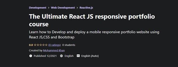 Udemy - The Ultimate React JS responsive portfolio course