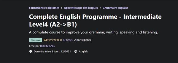 Udemy - Complete English Programme - Intermediate Level4 (A2-B1)