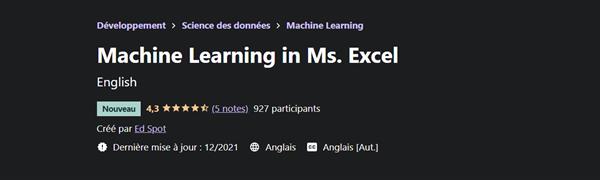 Udemy - Machine Learning in Ms. Excel
