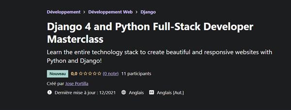 Django 4 and Python Full Stack Developer Masterclass