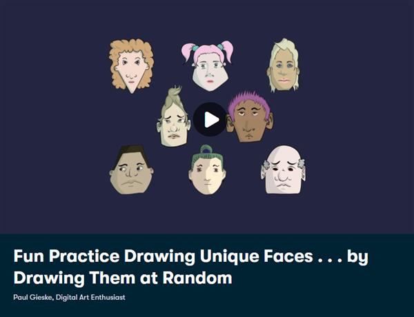 Fun Practice Drawing Unique Faces by Drawing Them at Random