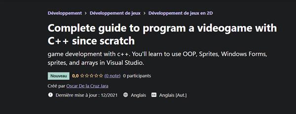 Udemy - Complete Guide to Program a Videogame with C++ Since Scratch