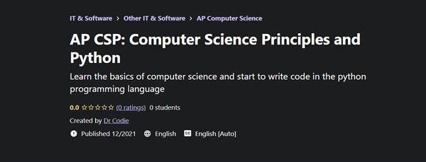 AP CSP - Computer Science Principles and Python