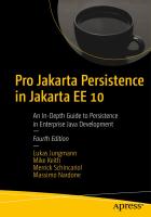 Скачать Pro Jakarta Persistence in Jakarta EE 10, 4th Edition