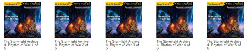 Graphic Audio Presents 1-6 Rhythm of War Book Four of The Stormlight Archive by Brandon Sanderson