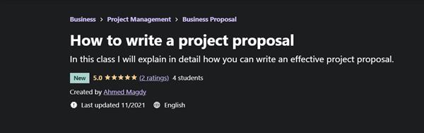 Ahmed Magdy - How to Write a Project Proposal