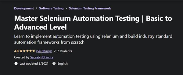 Master Selenium Automation Testing - Basic to Advanced Level