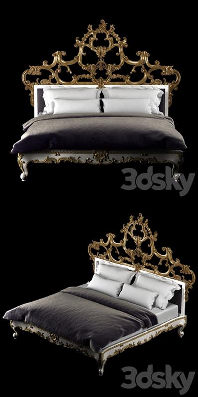 Venetian king gold decorated bed