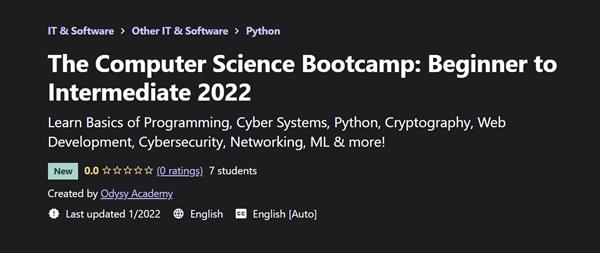 The Computer Science Bootcamp - Beginner to Intermediate 2022