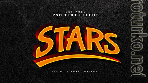 Stars text effect psd