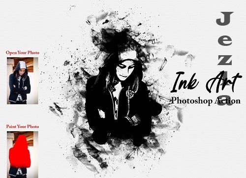 Ink Art Photoshop Action - 6810776