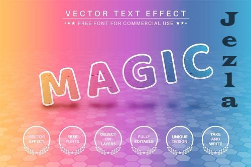 Magic Sticker - Editable Text Effect - 6813223