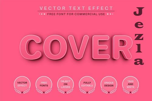 Pink Cover - Editable Text Effect - 6811483