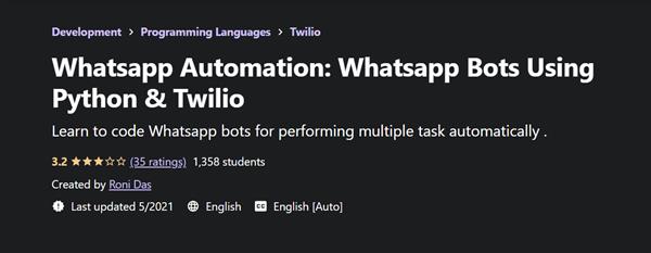 Whatsapp Automation - Whatsapp Bots Using Python & Twilio