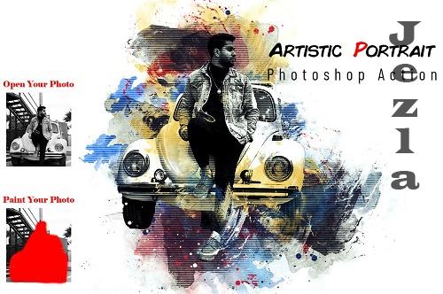 Artistic Portrait Photoshop Action - 6813045