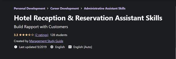 Udemy - Hotel Reception & Reservation Assistant Skills