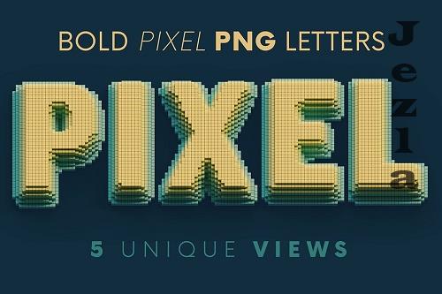 Bold Pixel - 3D Lettering - 6802035