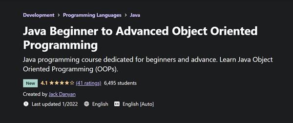 Jack Danyan - Java Beginner to Advanced Object Oriented Programming