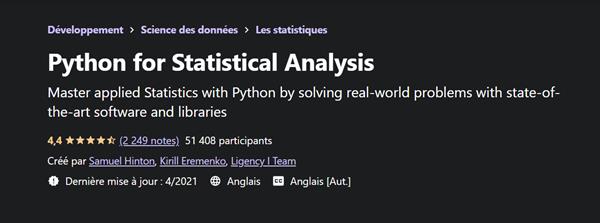 Udemy - Python for Statistical Analysis