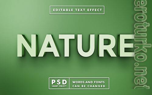 Nature 3d text effect premium psd with smart object Nature 3d text effect premium psd with smart object
