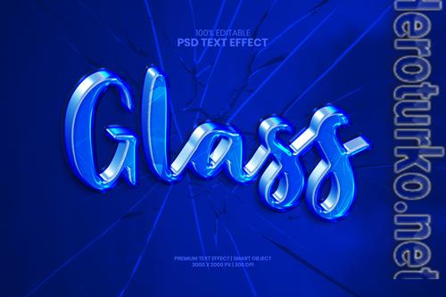 Glass editable 3d psd premium text effect