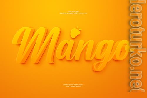 Mango editable 3d psd premium text effect Mango editable 3d psd premium text effect