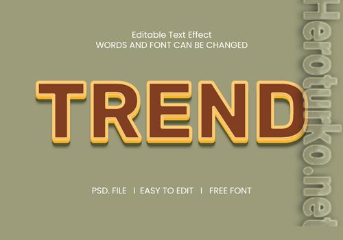 Trand text effect simple psd
