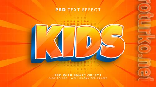 Kids 3d editable text effect with comic and funny font style psd Kids 3d editable text effect with comic and funny font style psd
