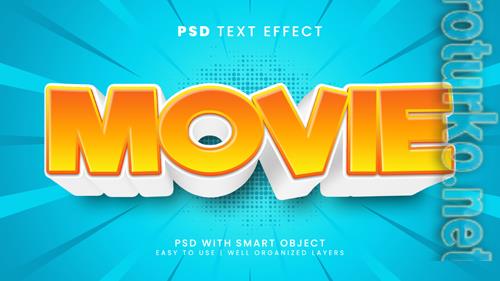Movie cartoon editable text effect with 3d kids and child font style psd Movie cartoon editable text effect with 3d kids and child font style psd