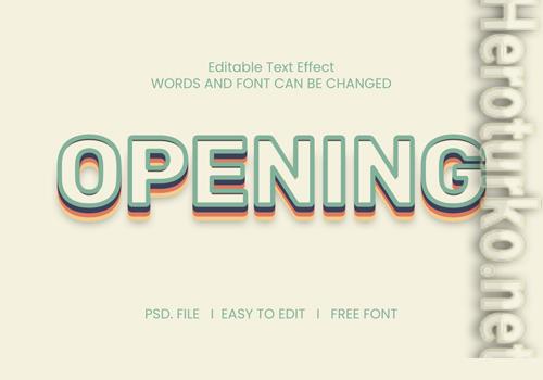 Opening text effect psd