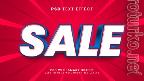 Sale 3d editable text effect with discount and offer font style psd