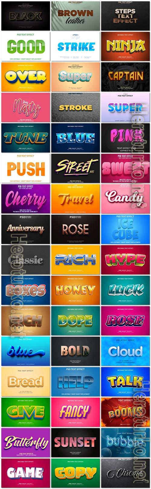 Bundle 3d text style effect in psd vol 5 Bundle 3d text style effect in psd vol 5