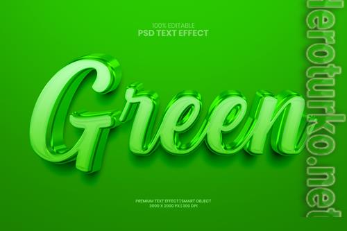 Green editable premium psd text effect maker
