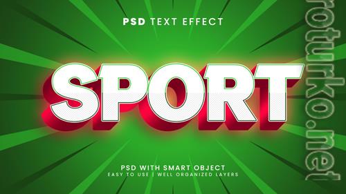 Sport editable text effect with soccer and team text style psd