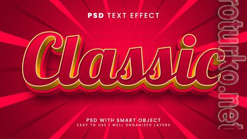 Classic retro vintage editable text effect with 70s and 80s text style psd