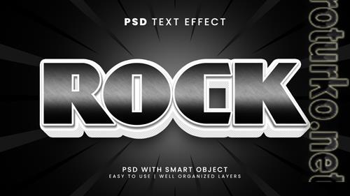 Rock editable text effect with stone and cracked text style psd